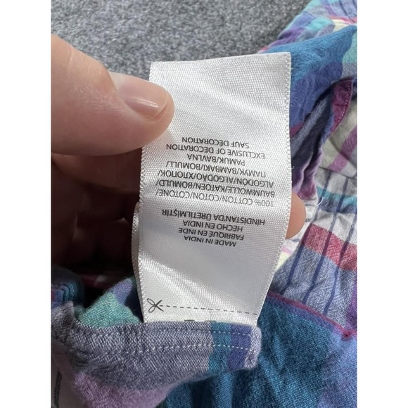 Ralph Lauren Shirt Mens Big 3X Blue Indian Madras Plaid Short Sleeve Cotton - Picture 13 of 15